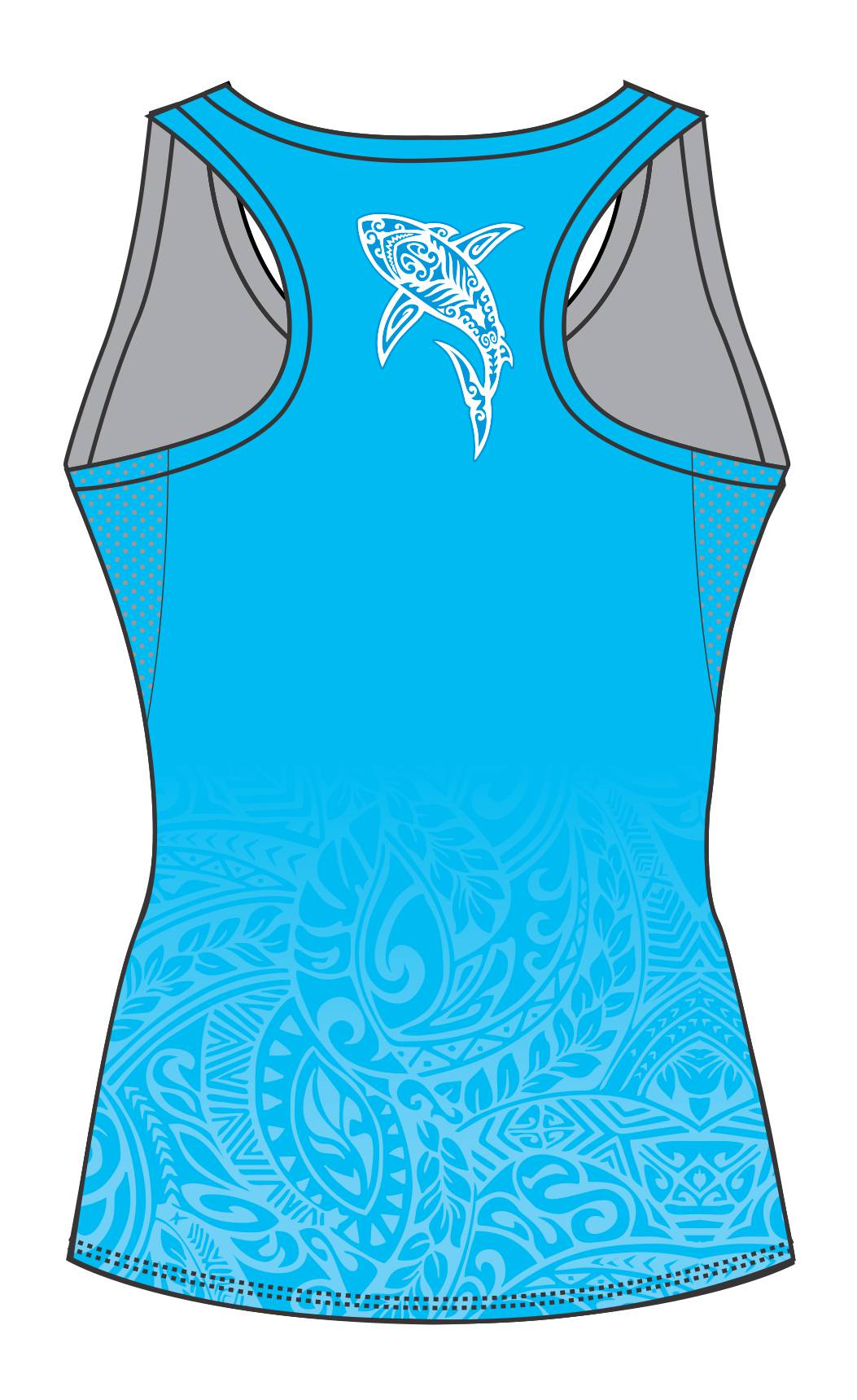 Female Tattoo Shark Running Vest