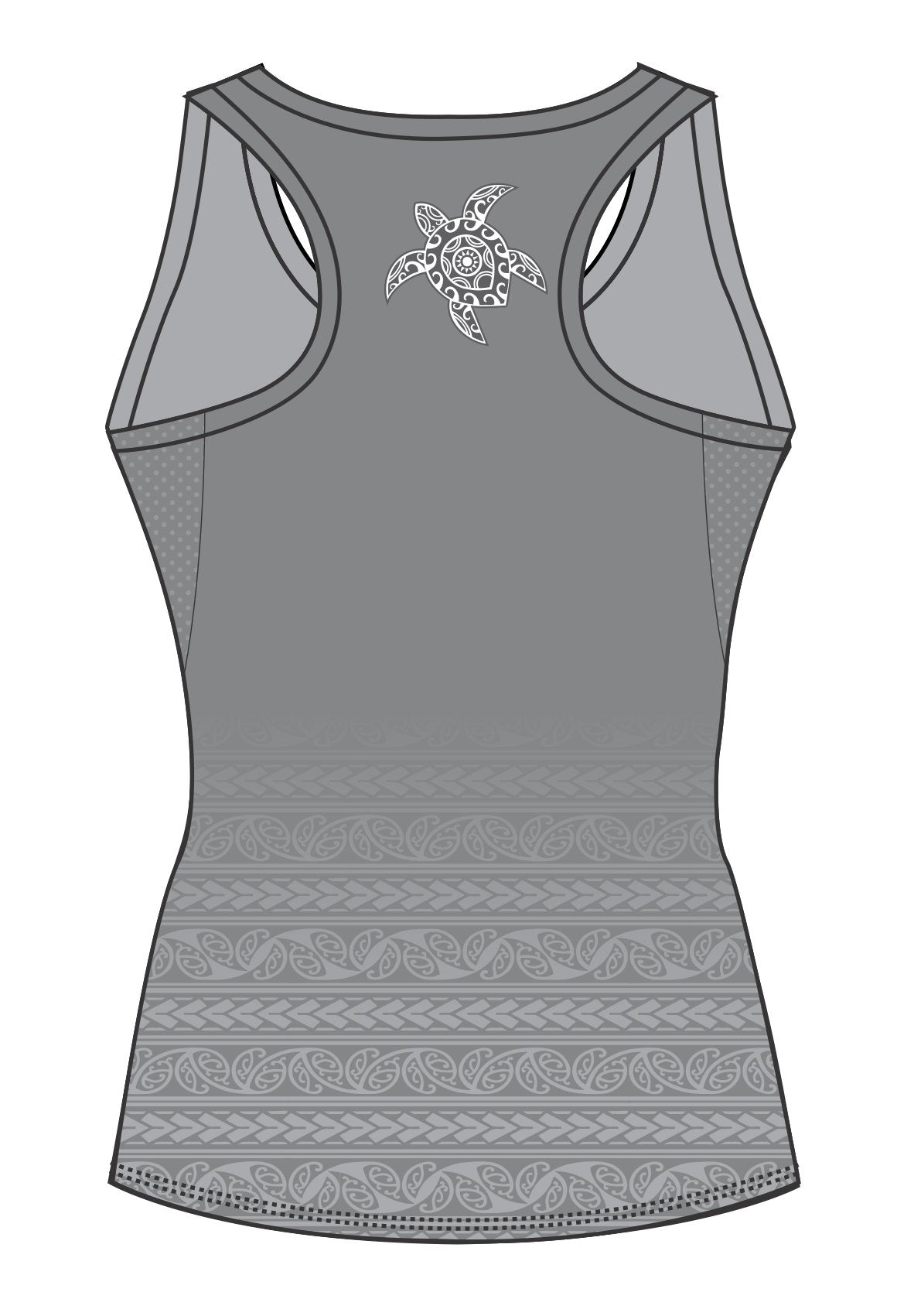 Female Tattoo Turtle Running vest