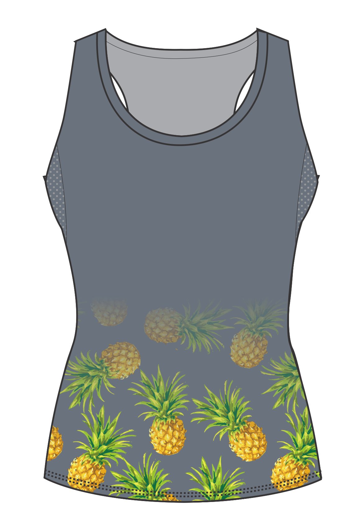 Female Pineapples Running Vest