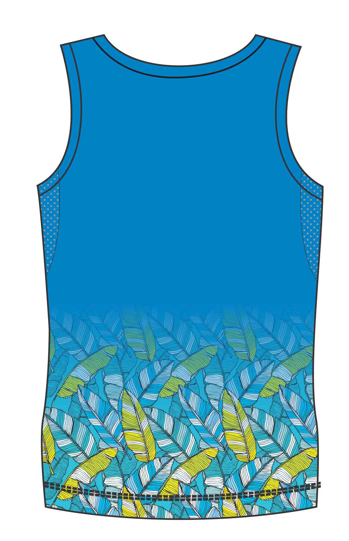 MW Male Banana Leaf Run Vest