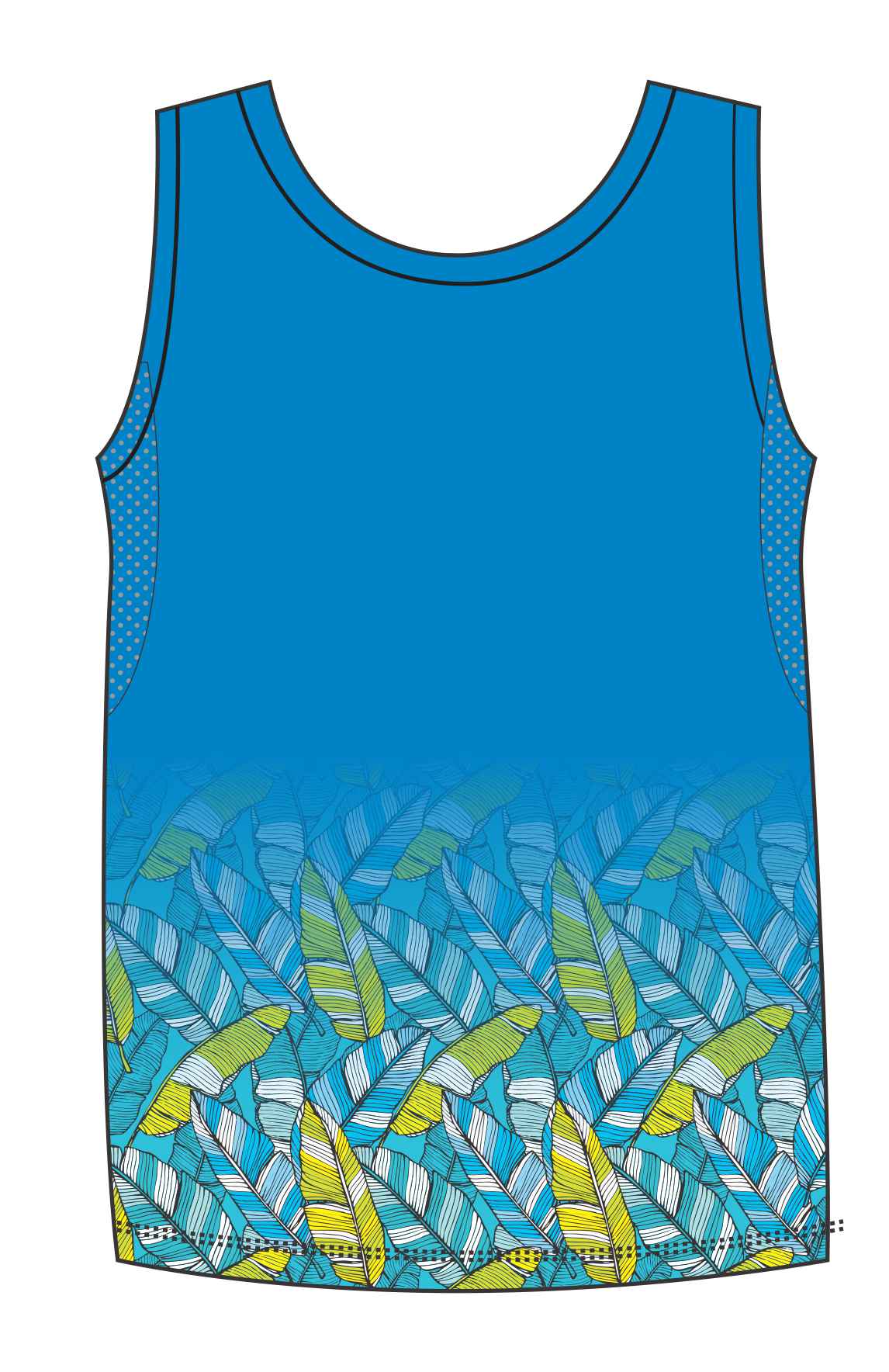 MW Male Banana Leaf Run Vest