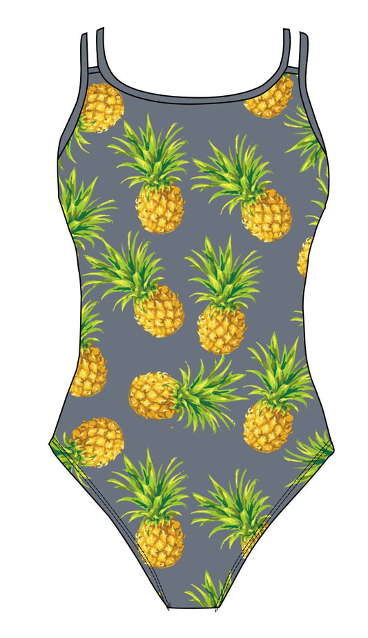 Female fastback swimsuit - Pineapples