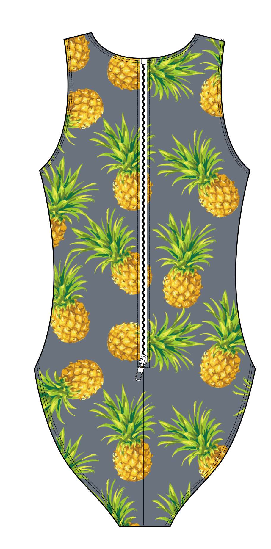 Female water polo swimsuit - Pineapples