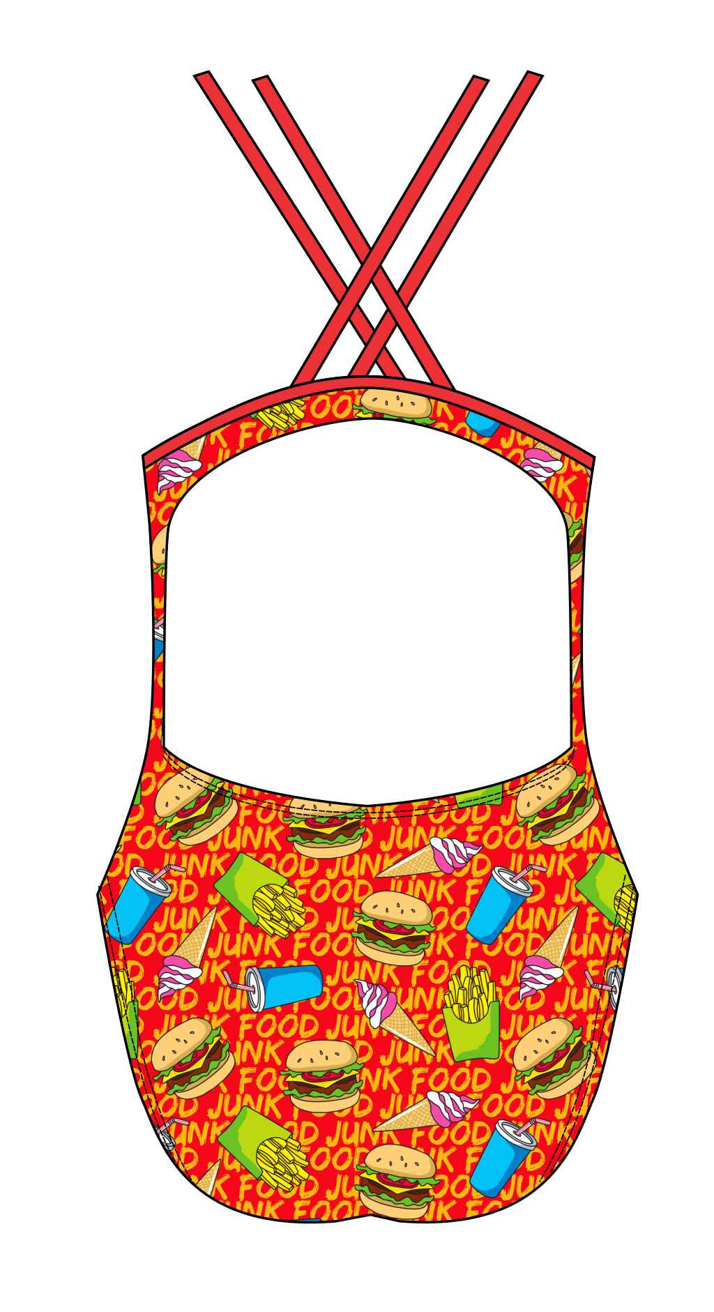 Female fastback swimsuit - Junk food