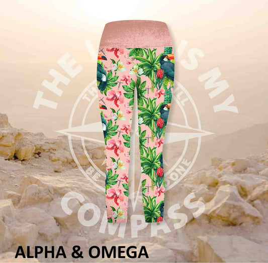 Alpha And Omega Garden of eden Athleisure Three Quarter Tights