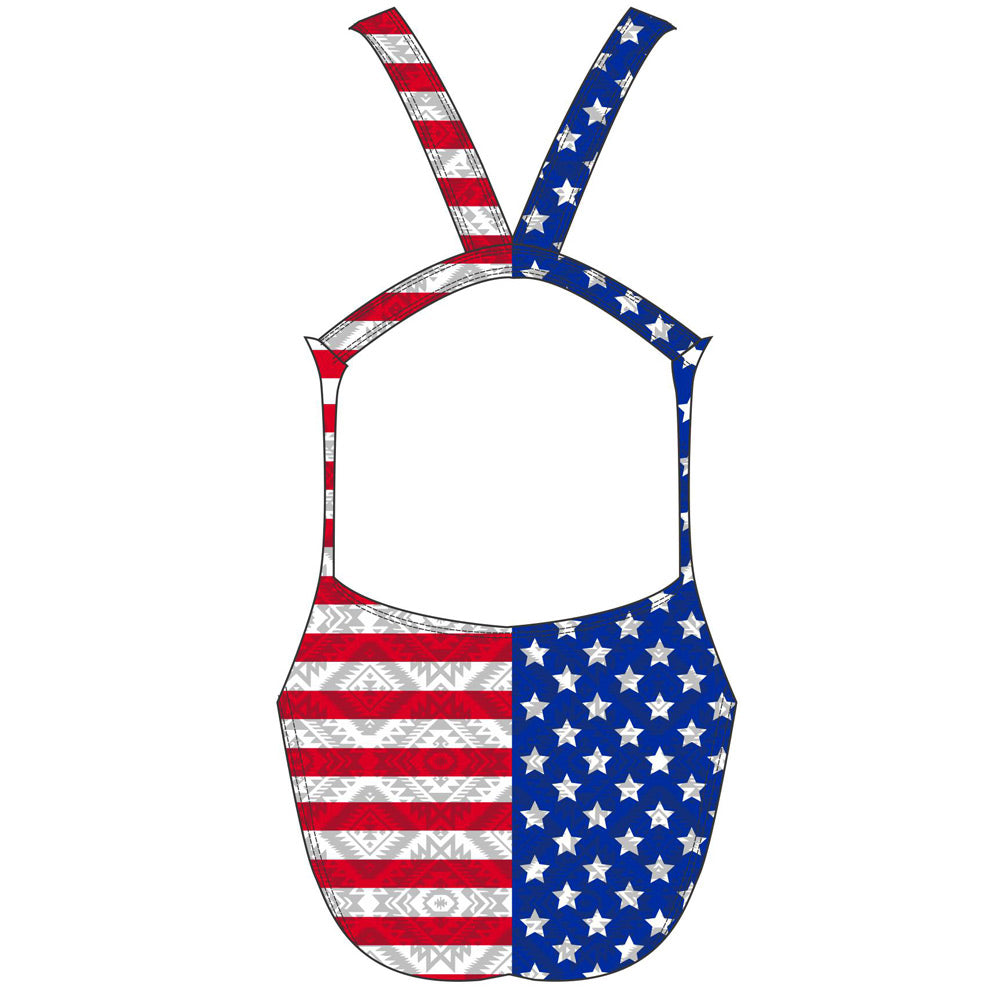 Female fastback swimsuit - American Flag