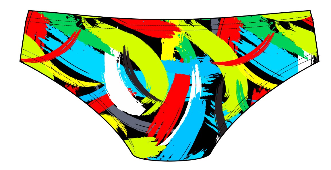 Male brief swimsuit -  Brushstrokes