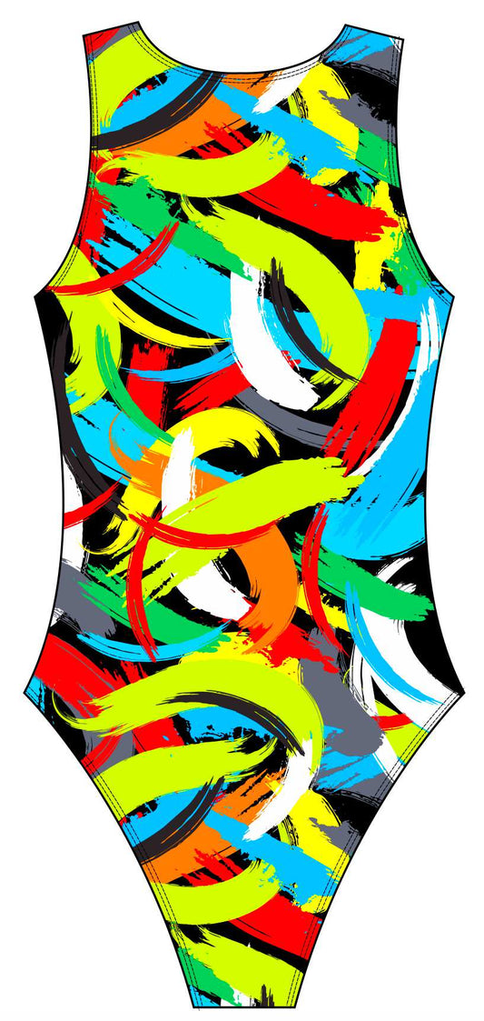 Female water polo swimsuit - Brushstrokes