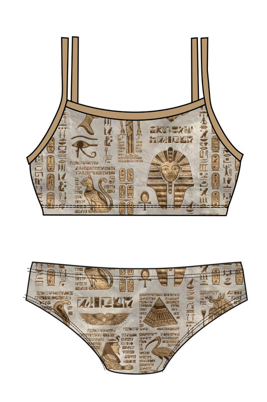 Female 2 piece training bikini -  Egyptian