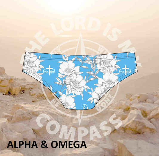 Alpha And Omega GRATEFUL PEONIES Bikini Bottom