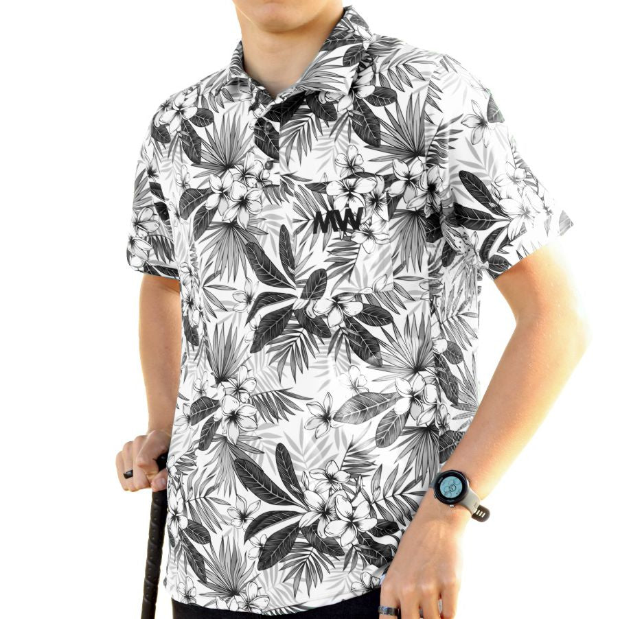 Tropical Grey Technical Golf Shirt (3381)