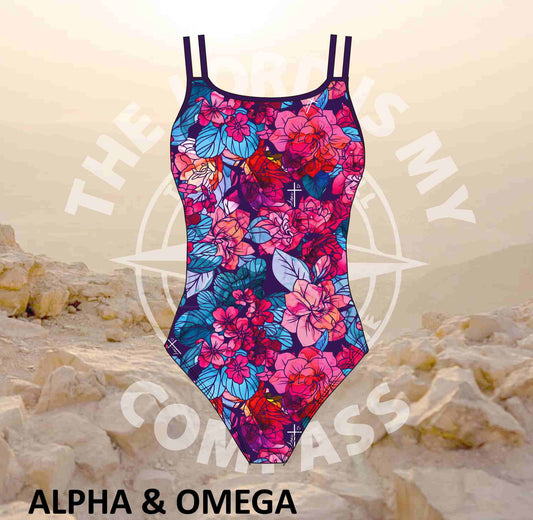 Alpha And Omega Purple Floral  Full Costume (3235)