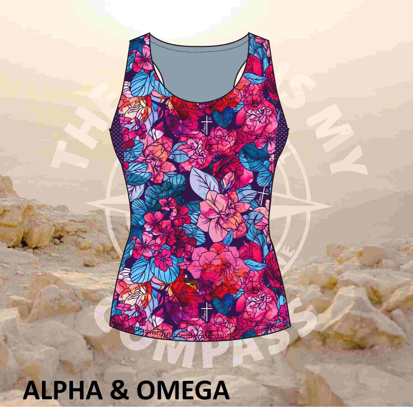 Alpha & Omega Purple Floral Run Vest (3235)