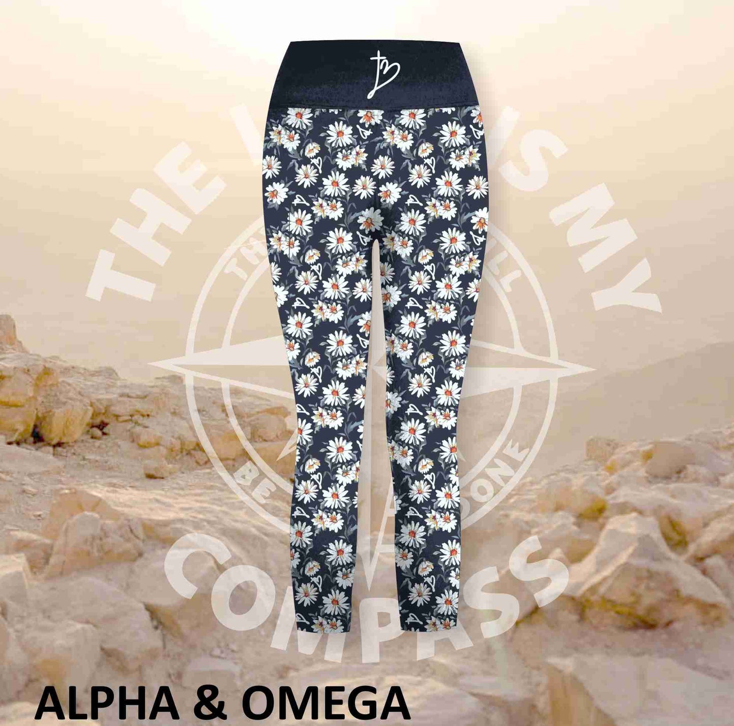 Alpha And Omega Daisy Athleisure Three Quarter Tights