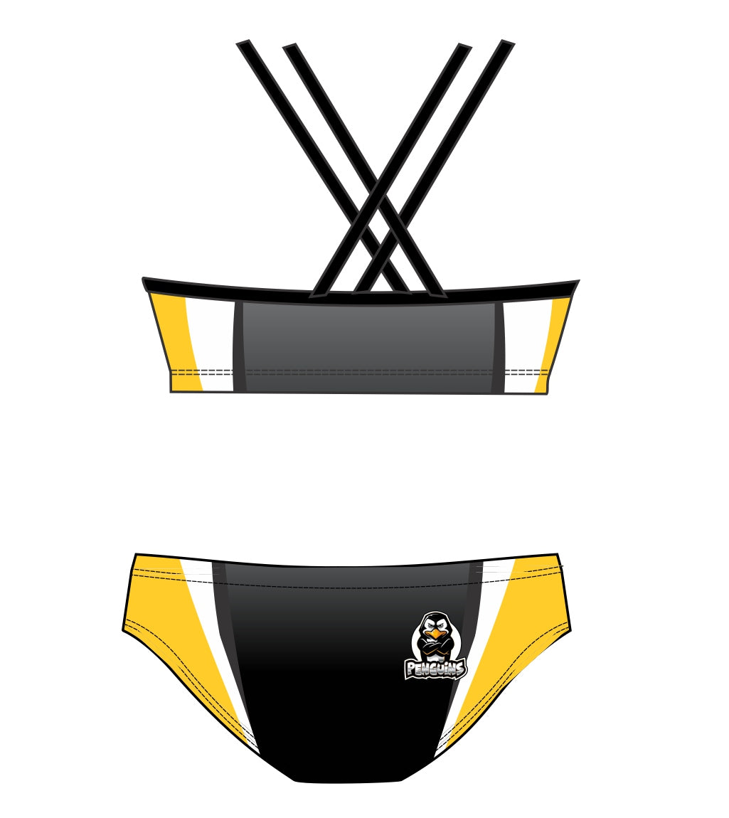 Female 2 piece training bikini -  PENGUINS