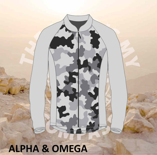 Alpha And Omega Strength Grey Camo Print Trail Jacket