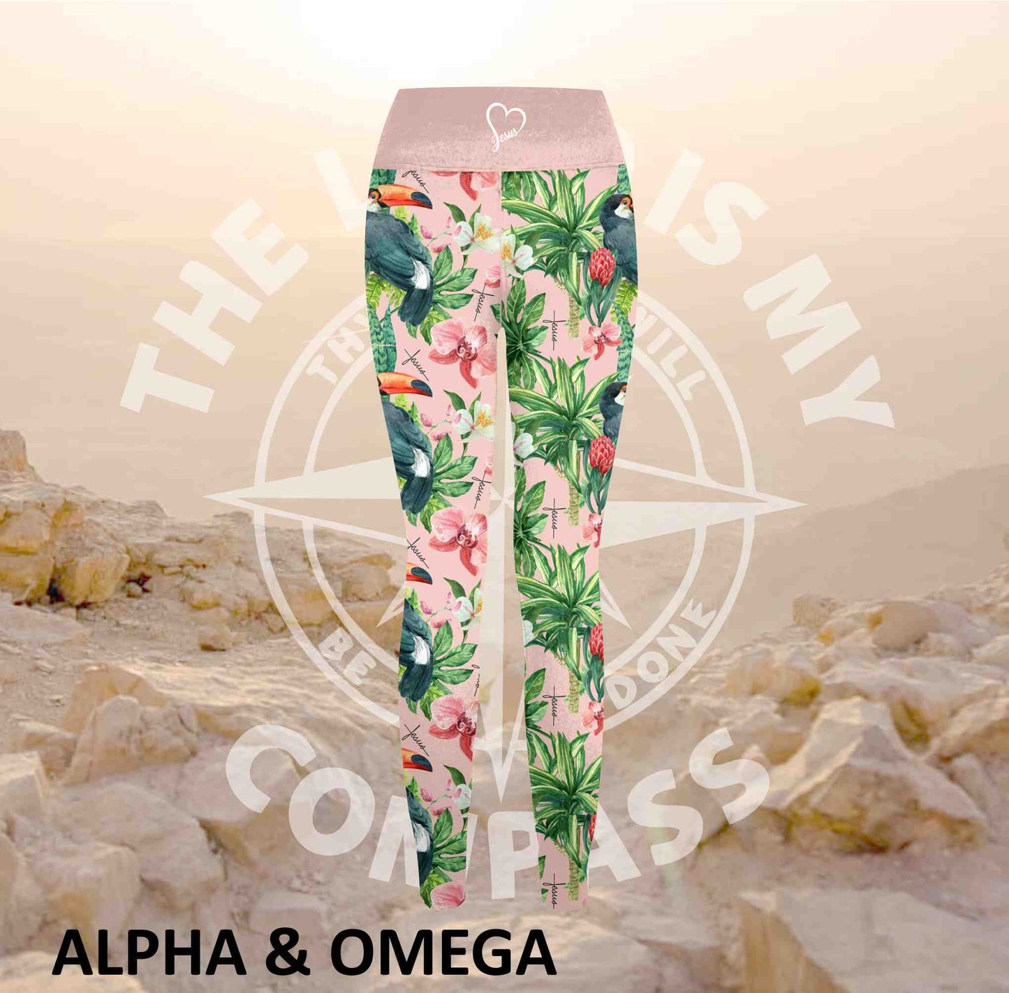 Alpha And Omega Garden of Eden Print Athleisure Tights