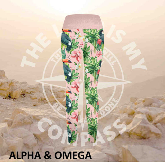 Alpha And Omega Garden of Eden Print Athleisure Tights