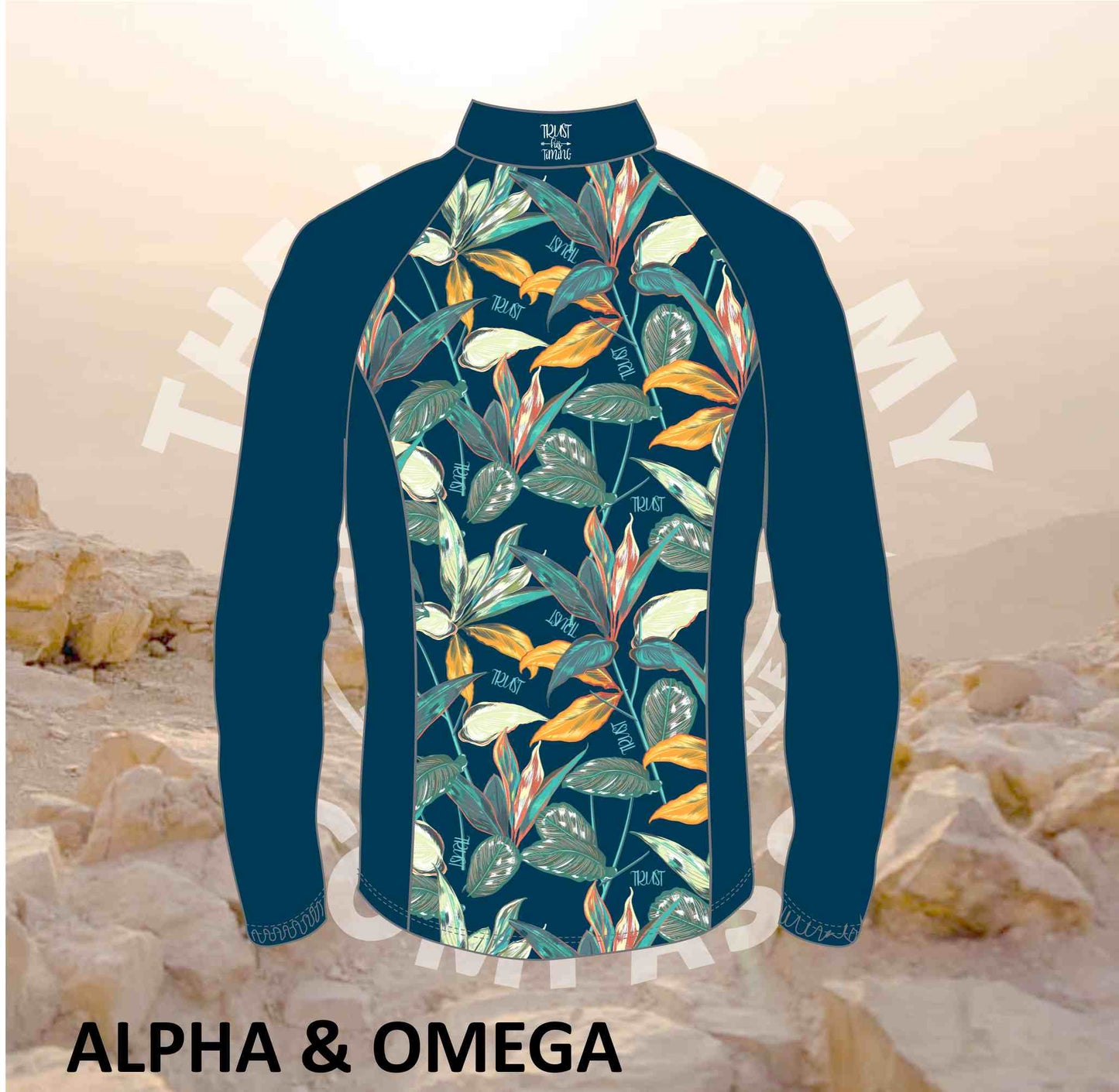 Alpha And Omega Trust his Timing Tropical Print Trail Jacket