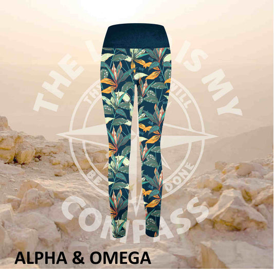 Alpha And Omega Trust his Timing Tropical Athleisure Tights